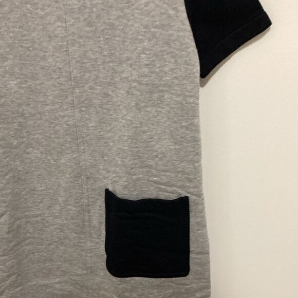 Marni Girls’ Cotton Dress with Short Sleeve, Fleece Lining. Black/Gray. Size 12. - Picture 5 of 9